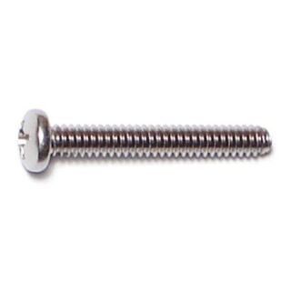 MIDWEST #6-32 x 1 in. 18-8 Stainless Steel Coarse Thread Phillips Pan Head Machine Screws, 135 Count