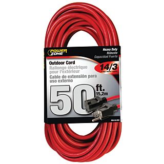 Powerzone Heavy Duty Extension Cord, 14/3, 50 ft