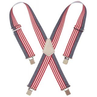 CLC Tool Works 110USA Work Suspender, Elastic, Blue/Red/White