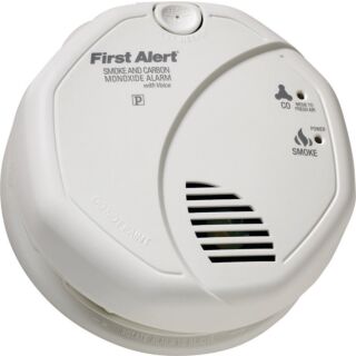 FIRST ALERT SC7010BV Carbon Monoxide Alarm, 10 ft, Audible Alarm, Electrochemical, Photoelectric Sensor
