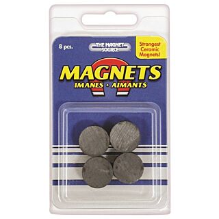 Magnet Source 07003 Magnetic Discs, Ceramic, Charcoal Gray