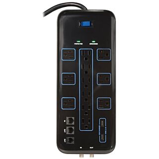 PowerZone OR504142 Surge Protector, 12-Outlet, 4200 J Energy, Black