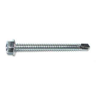MIDWEST #14-14 x 2-1/2 in. Zinc Plated Steel Hex Washer Head Self-Drilling Screws, 20 Count