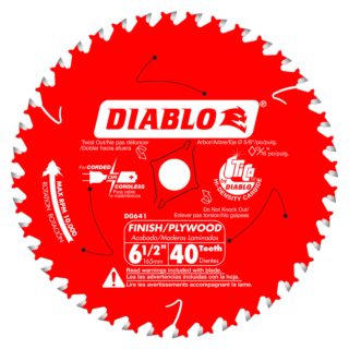Diablo 6½ in. x 40 Tooth Finish Trim Saw Blade  Twin Pack