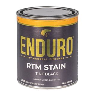 General Finishes®, Water-Based ENDURO® RTM Stain, Tint Black, Quart