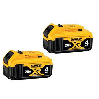 DeWalt DCB204-2 Battery Pack, 20V MAX* XR® 4Ah, 2 Pack