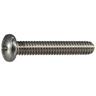 MIDWEST 1/4 in.-20 x 1-1/2   in. 18-8 Stainless Steel Coarse Thread Phillips Pan Head Machine Screws, 30 Count