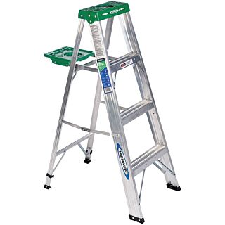 WERNER 4 ft. Type II, Step Ladder, Aluminum