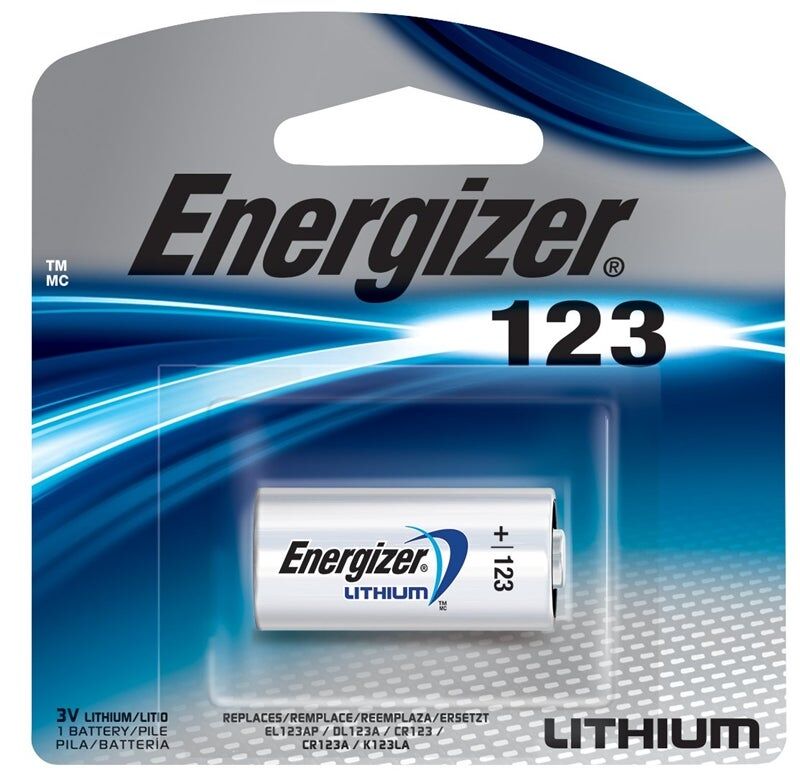 Energizer EL123AP Series EL123APBP Lithium Battery Lithium Manganese Dioxide 1500 mAh