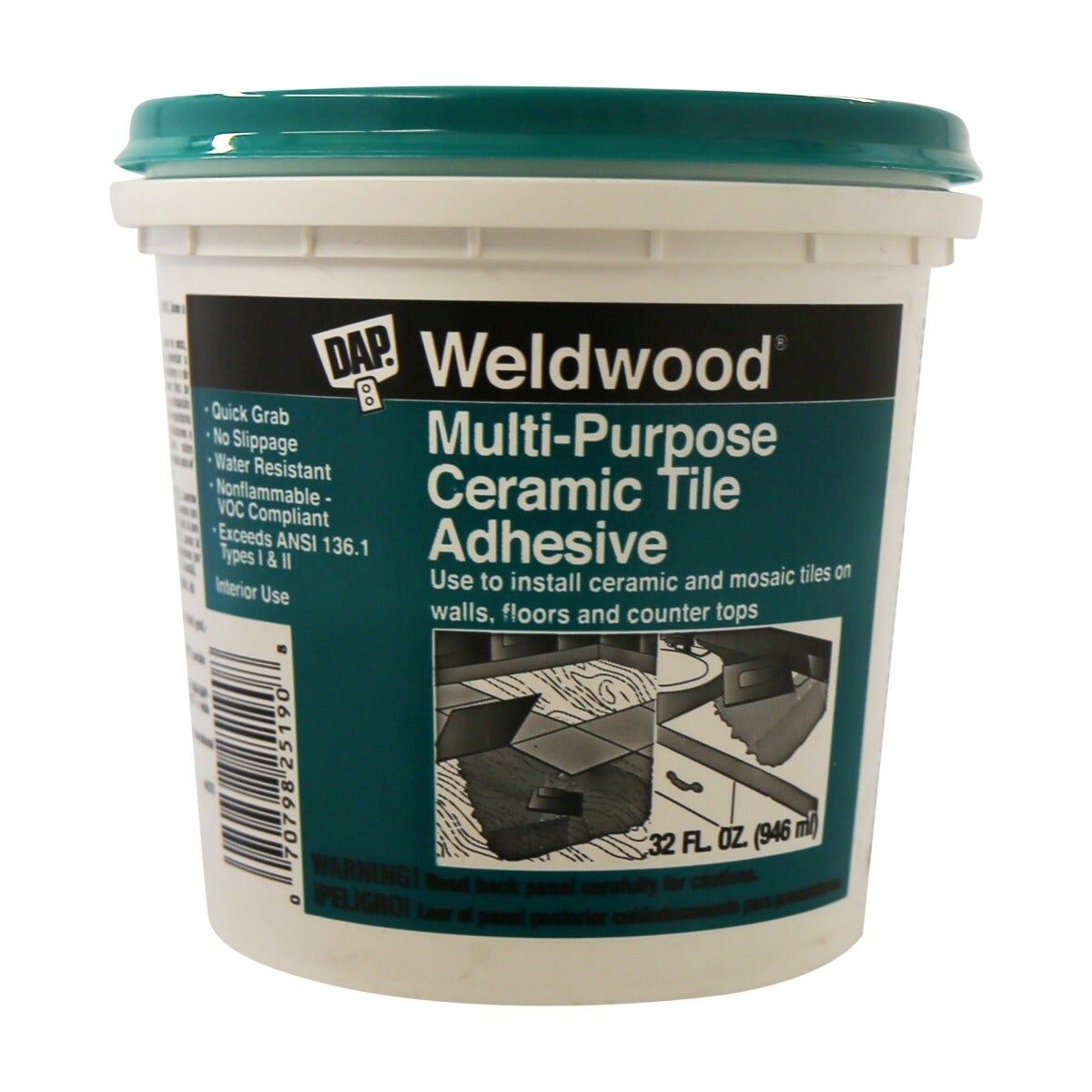 1 qt Dap 25190 Weldwood Multi-Purpose Ceramic Tile Adhesive