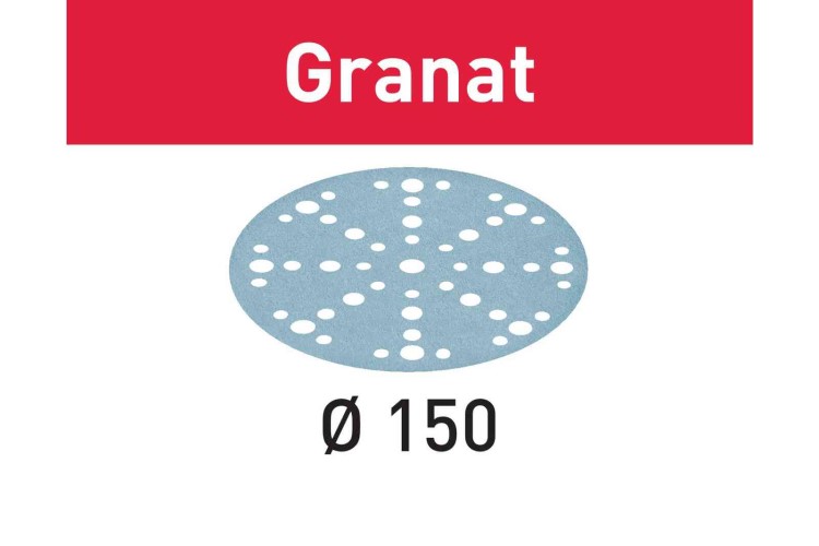 Festool Granat Abrasives STF (D150/16) P60 Grit, 50-Pack 496976