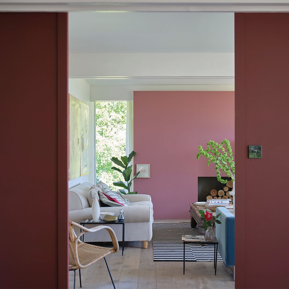 Deep Reddish Brown Living Room