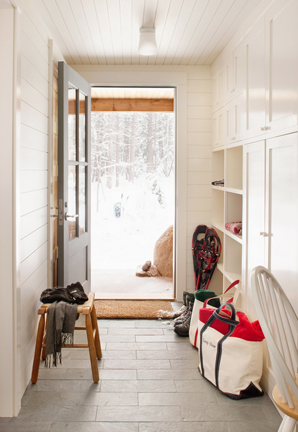 Mudroom in Swiss Coffee, by Whitten Architects