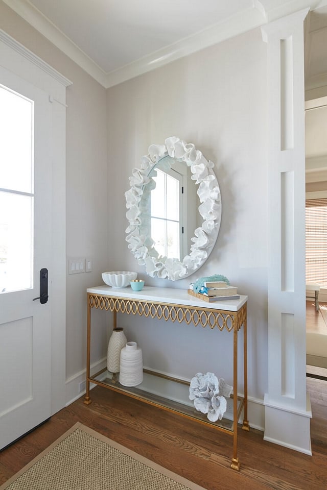 Hallway painted in BM Balboa Mist