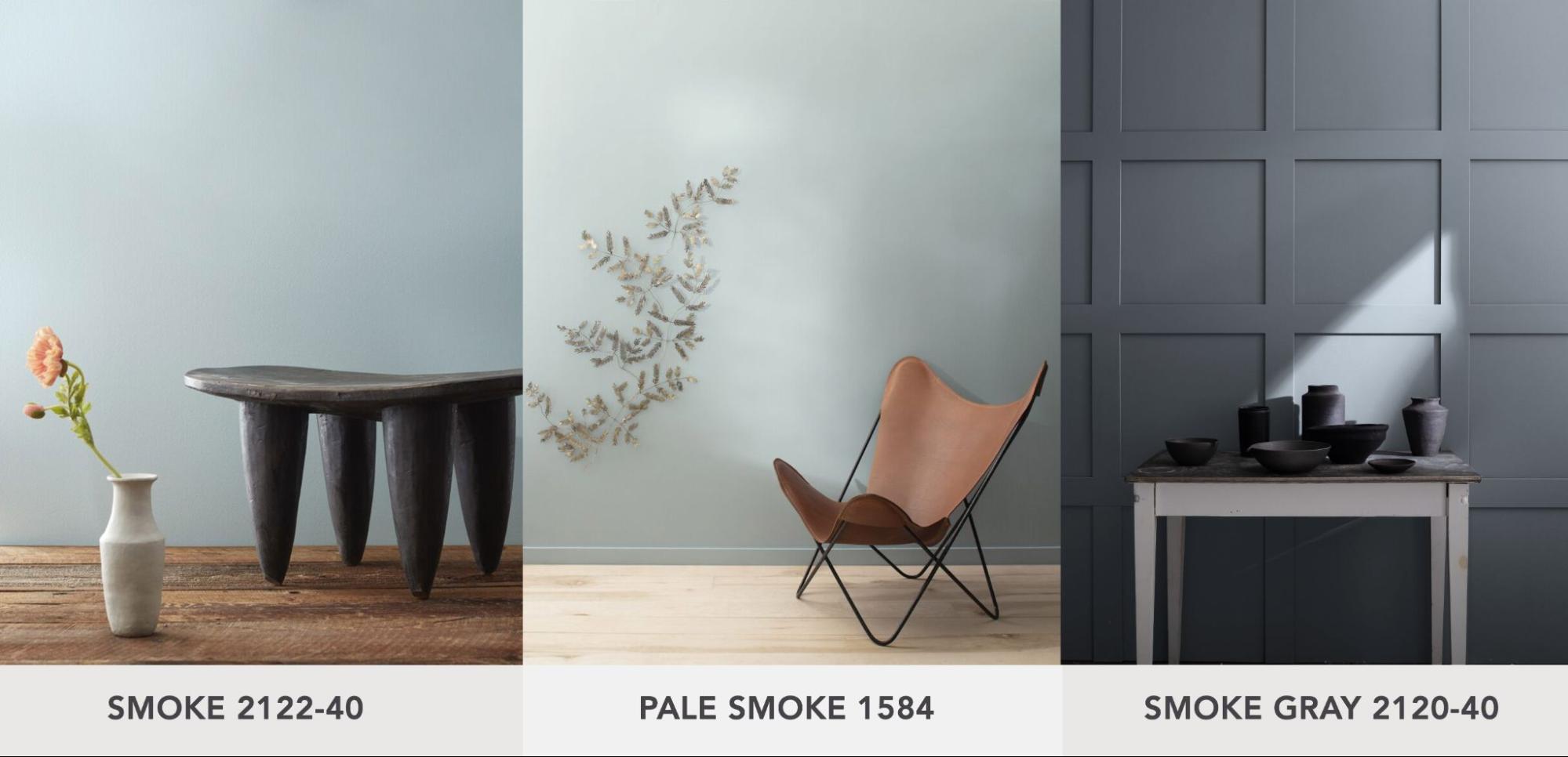 Benjamin Moore Smoke vs Pale Smoke vs Smoke Gray