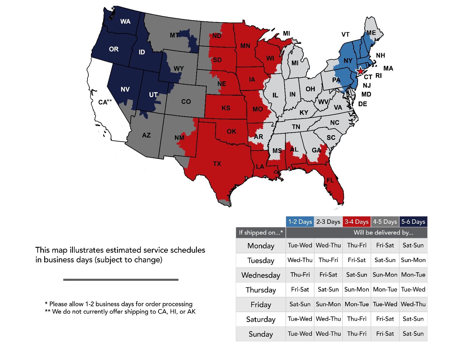 Ring's End In-Network Service Map