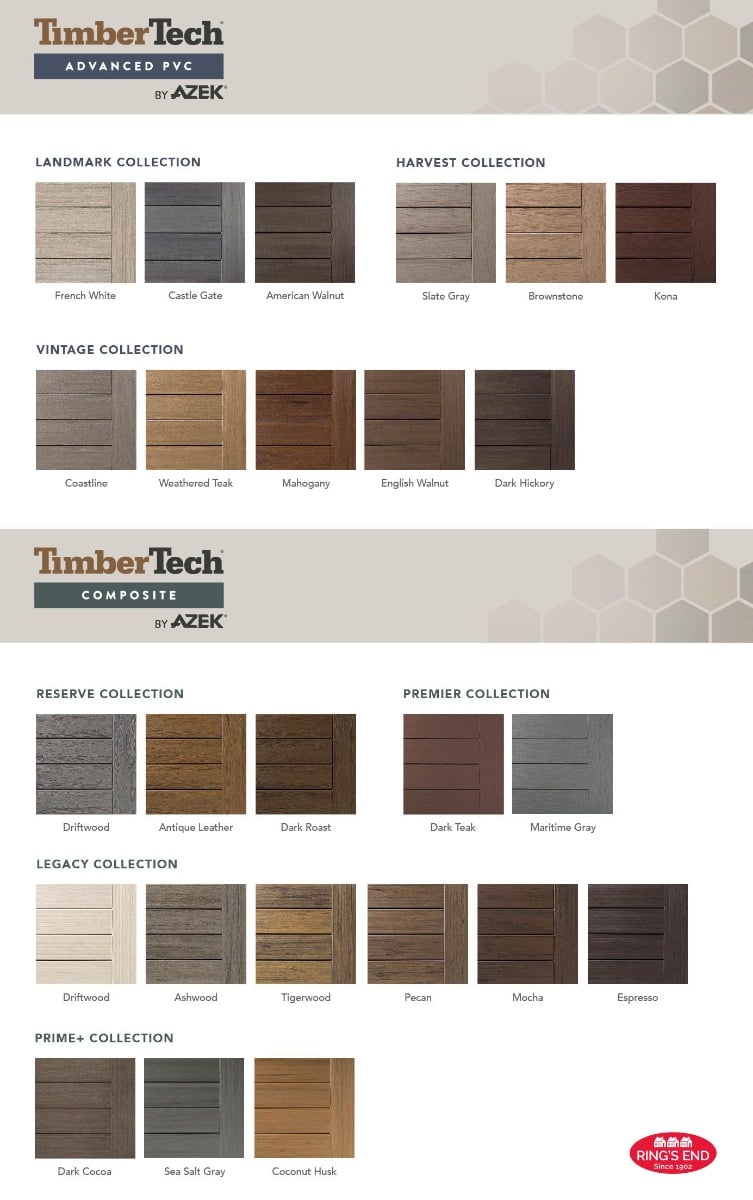 TimberTech Decking Color Chart